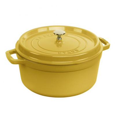 KOOKPOT ROND 26CM CITRON GEEL STAUB COCOTTE 5.2L