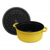 KOOKPOT ROND 26CM CITRON GEEL STAUB COCOTTE 5.2L