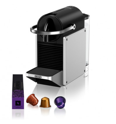 NESPRESSO PIXIE EN127.S SILVER DELONGHI auto-stop,afvalbak,2 geheugens,tank 0.7L