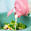 DRESSING SHAKER KUNSTSTOF ROZE 500ML SALAD DRESSING