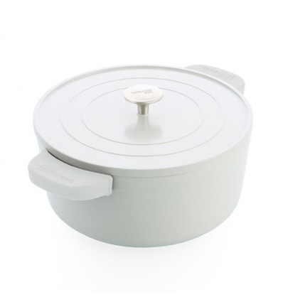 STOOFPOT 26CM DAGELIJKSE KOST GREY WHITE 5.3L MET AFNEEMBARE SILICONE GREPEN