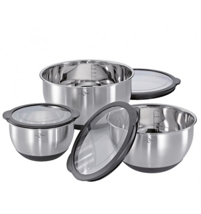 SET 3 MENGKOMMEN 16+20+24CM MET DEKSEL KUCHENPROFI