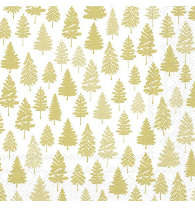 20 SERVETTEN 33x33cm NORDIC FOREST GOLD