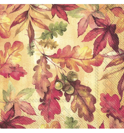 20 SERVETTEN 33x33cm BRIGHT AUTUMN MIX
