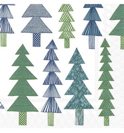 20 SERVETTEN 33x33cm KUUSIKOSSA GREEN MARIMEKKO