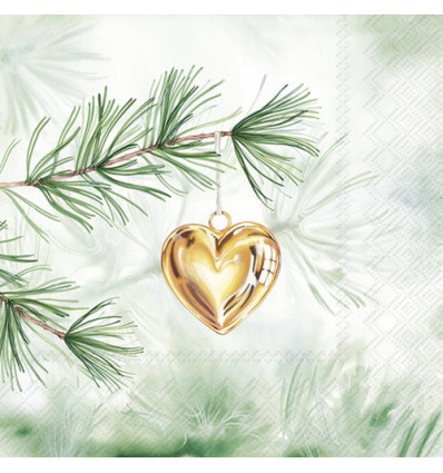 20 SERVETTEN 33x33cm GOLDEN HEART MIX