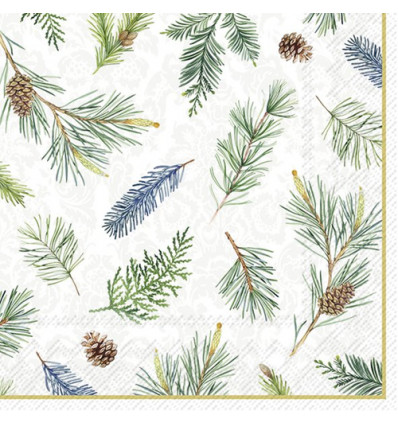 20 SERVETTEN 33x33cm CLASSIC BRANCH GOLD