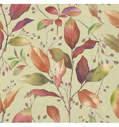 20 SERVETTEN 33x33cm COLORF AUTUMN GREEN