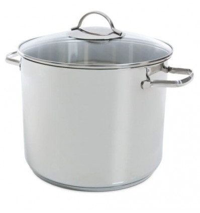 KETEL 26CM INOX 11L MET GLAZEN DEKSEL BK