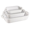 3 OVENSCHOTELS WIT:20x16,27x20,34X24 STAUB CERAMIC ROULARTA