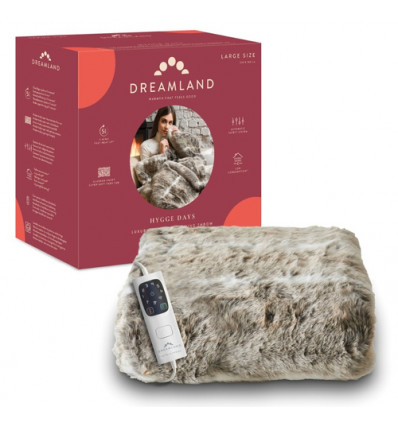 ELECTR PLAID 160X120CM DREAMLAND HUSKY wasbaar,6 standen,imitatiebond