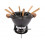 FONDUE GIETIJZER 23CM + 6 FONDUEVORKJES ASPEN ZWART