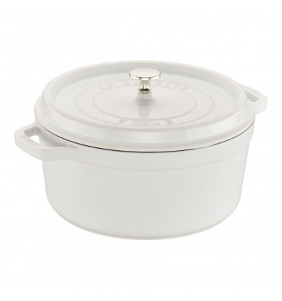 KOOKPOT ROND 26CM WIT STAUB 5.2L COCOTTE