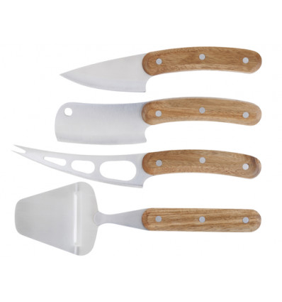 SET KAASMESSEN 4DELIG ACACIA ASPEN
