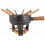 FONDUE STONEWARE 20.5CM +6FONDUEVORKJES ASPEN ZWART