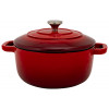 MINI STOOFPOTJE 12CM ROOD GIETIJZER COCOTTE