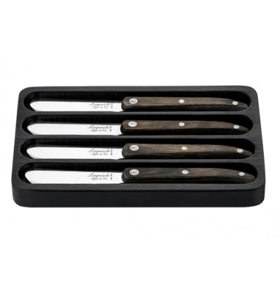 SET 4 BOTERMESJES GRIJZE PAKKA LAGUIOLE