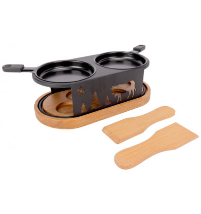 KAASRACLETTE 2PERSONEN MET SPATEL ASPEN