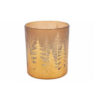 THEELICHTHOUDER CRACKE TREES GOUD 9xH10