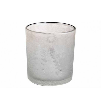 THEELICHTHOUDER CRACKE TREES ZILVER 7XH8