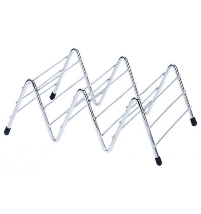 TACOREK VOOR 2 STUKS CHROOM 14x22xH8.3cm