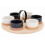 APEROSET: 6 BOWLS + SERVEERPLANK BAMBOE