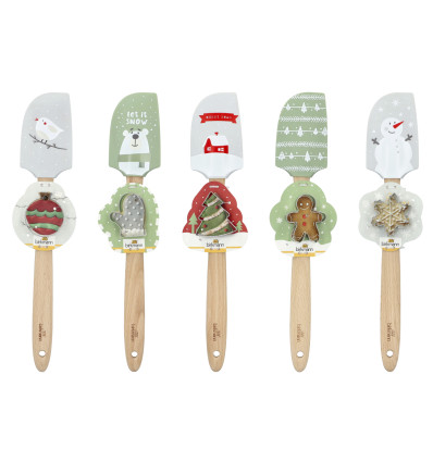 PANNELIKKER MET KOEKJESVORM DEAR SANTA ASSORTI spatel met uitduwvorm