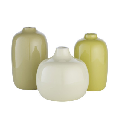 SET 3 VAASJES CEOLA YELLOW CREAM WHEAT