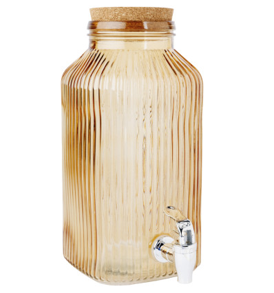 DRANKENDISPENSER 3.35L OKER mt kurk stopsapdispenser met aftapkraantje