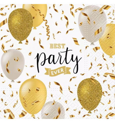 20 SERVETTEN 33x33cm BALLOONS PAW