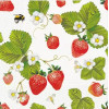 20 SERVETTEN 33x33cm STRAWBERRIES PAW