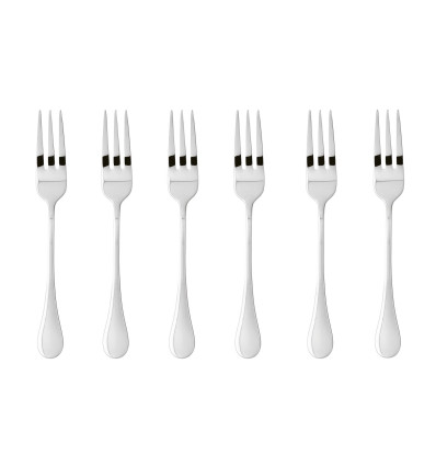 6 TAARTVORKEN SAMBONET BLOOM INOX
