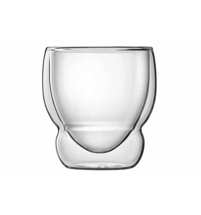 2 DUBBELWANDIGE CAPPUCCINO 23CL BORMIOLI GLOBO