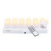 12 LEDLAMPJES OPLAADB MET AFSTANDSBEDIEN WARM WIT