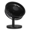 TAFELVENTILATOR ZWART ADE 18x14xH22cm MET LAADKABEL USBC