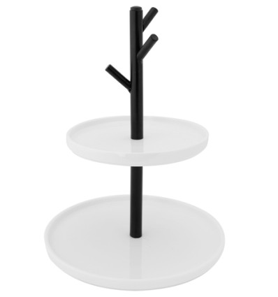 ETAGERE 2 LAGEN D23.5xH31.5cm PYRAMID SERVEERTOREN