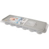 IJSBLOKJESHOUDER MET DEKSEL GRIJS TRANS 12 RONDE BLOKJES 9.5x27xH3.8cm