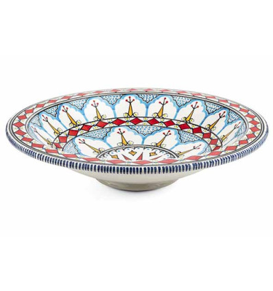 SCHAAL MEHARI COLORFUL D33.6xH8.2cm AARDEWERK DISHES DECO