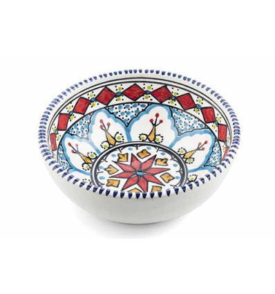BOWL MEHARI COLORFUL D15.5xH6.6cm AARDEWERK DISHES DECO