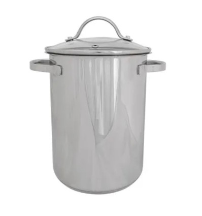 ASPERGEKOKER 16CM 3,5L INOX DAILY ASPERGE KOOKPOT MT INZET + GLAZEN DEKSEL
