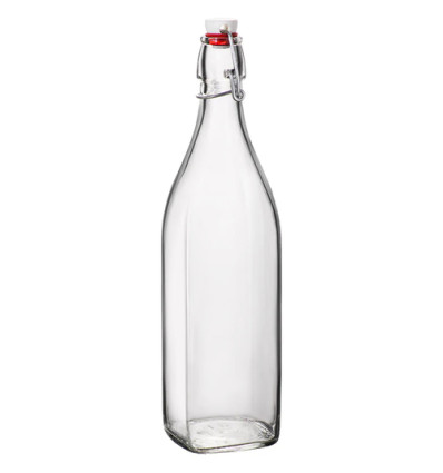 FLES 1L GLAS SWING BORMIOLI MET DOP