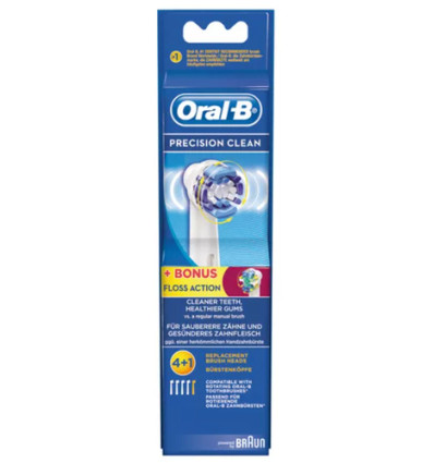 4+1:4xTANDBORSTEL EB20 +1xEB25 FLOSS PLAKCONTROL BRAUN