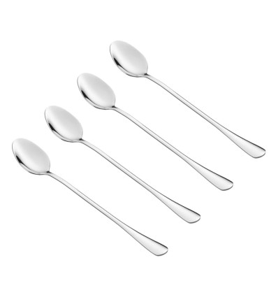 SET 4 LONGDRINKLEPELS INOX TALA