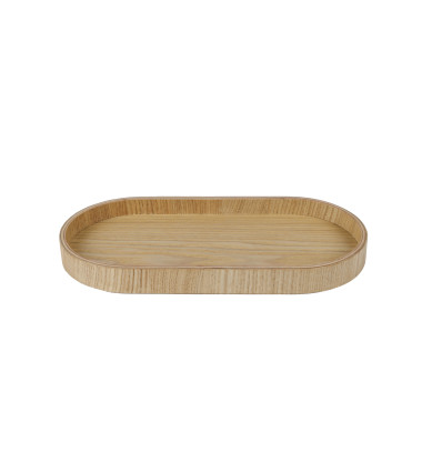 DIENBLAD HOUT NATUUR OVAAL 23x11.3cm AURA