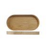 DIENBLAD HOUT NATUUR OVAAL 23x11.3cm AURA
