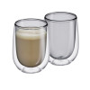 2 DUBBELWANDIGE GLAZEN 25CL KOFFIE GRIJS VERONA CILIO