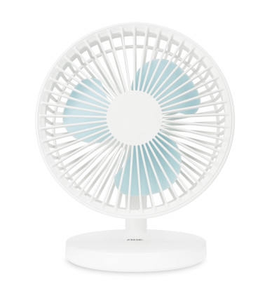 TAFELVENTILATOR WIT ADE 18x14xH22cm MET LAADKABEL USBC