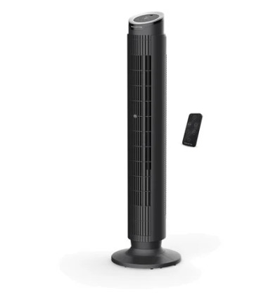 KOLOMVENTILATOR VU7020 ROWENTA ZWART SILENT FORCE EFFITECH