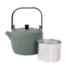 THEEPOT GIETIJZER 0.6L DONKERGROEN KASUMI MET FILTER