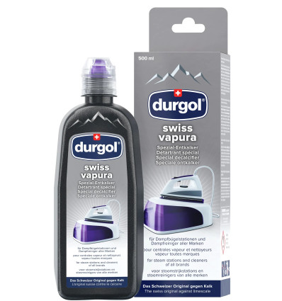 ONTKALKER DURGOL SWISS VAPURA 500ML STOOMSYSTEEM STOOMGENERATOR LAURASTAR